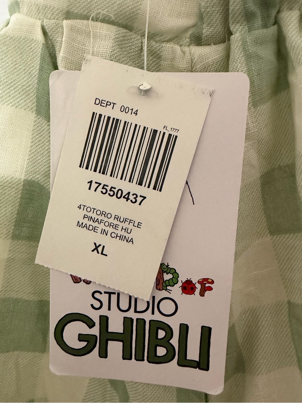 Her Universe My Neighbor Totoro Gingham Pinafore Skirtall Dress Plaid Hot Topic - Picture 13 of 15